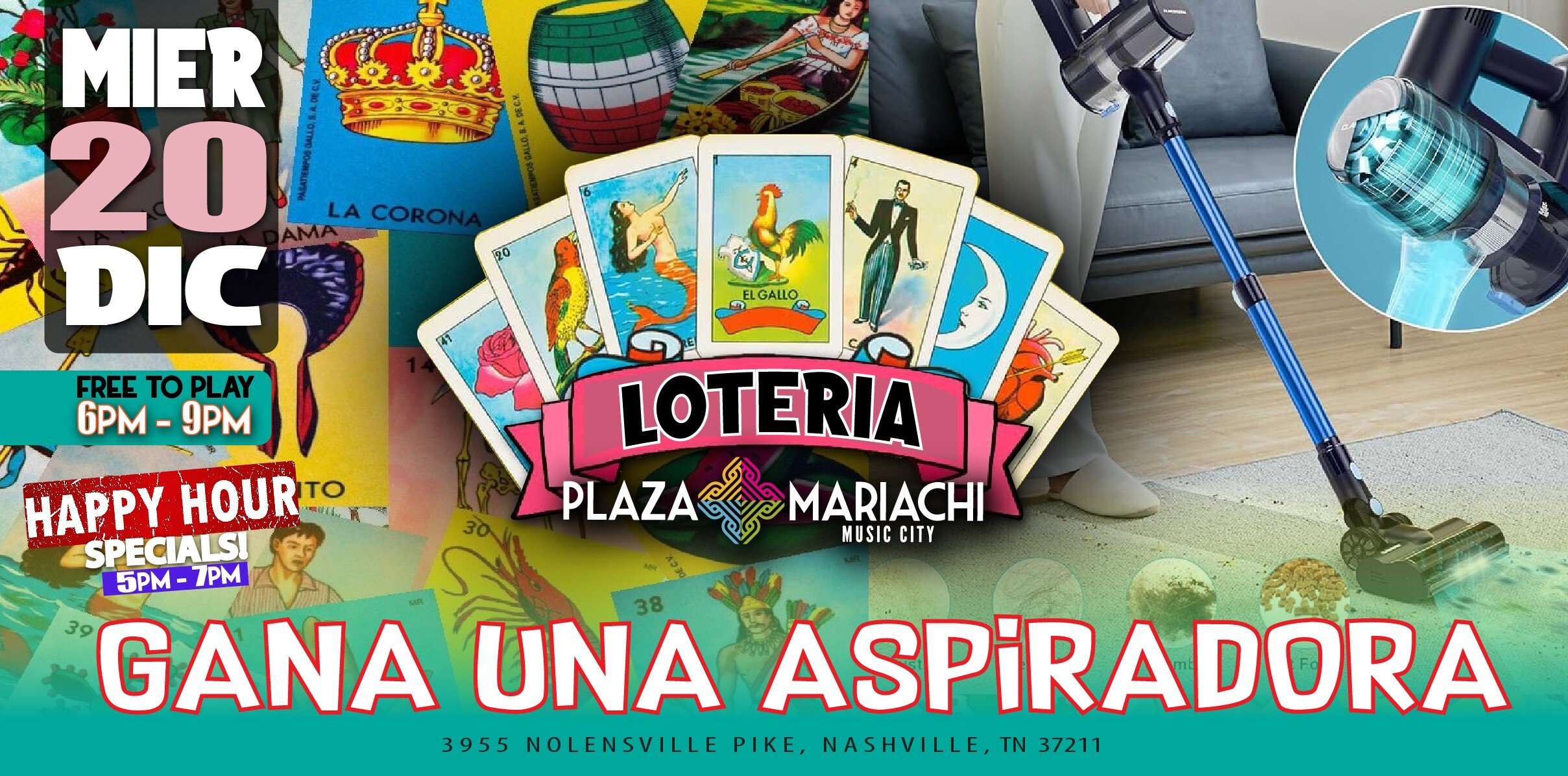 Loteria Night - Plaza Mariachi - Play Mexican Bingo!