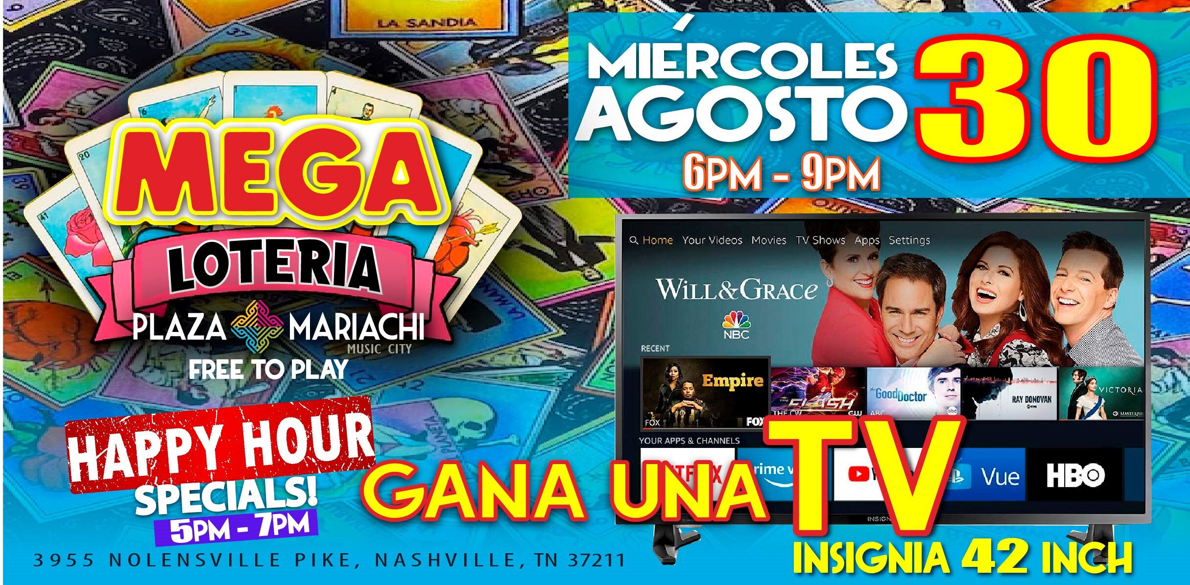 Loteria Night - Plaza Mariachi - Play Mexican Bingo!