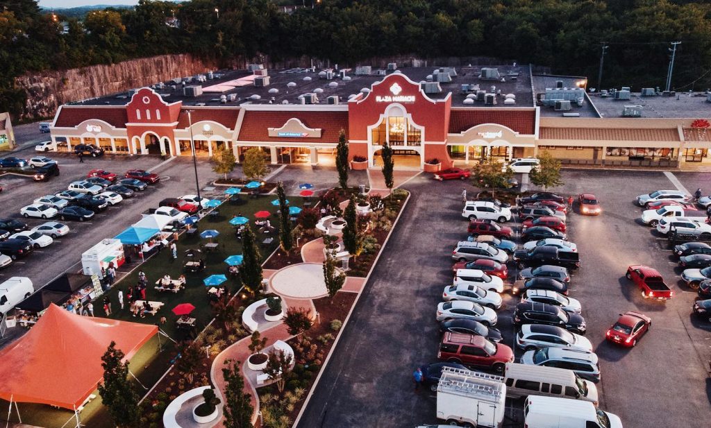 Aerial view of Plaza Mariachi, Nashville, Tennessee