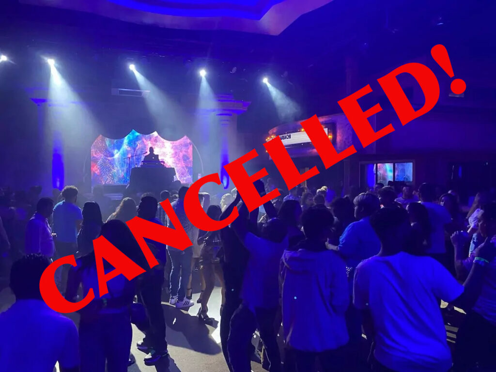 Cancelled tonight only