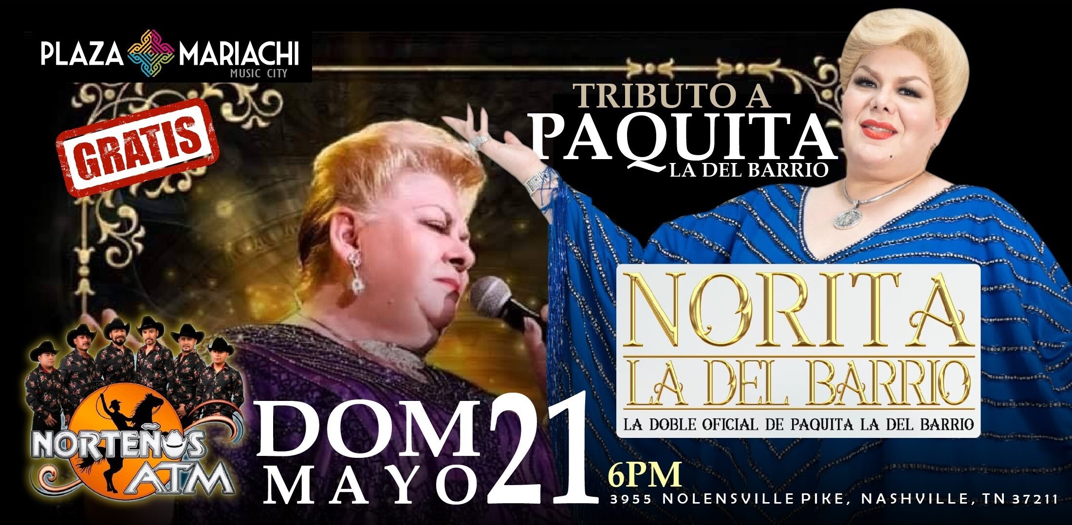 Paquita La Del Barrio Tribute Plaza Mariachi 4064