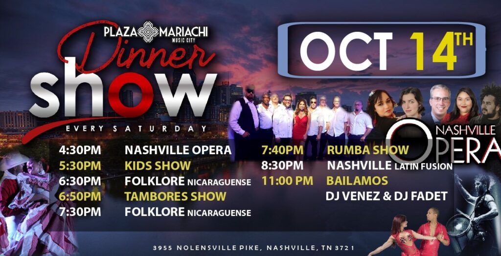 Plaza Mariachi Dinner Show October 14, 2023