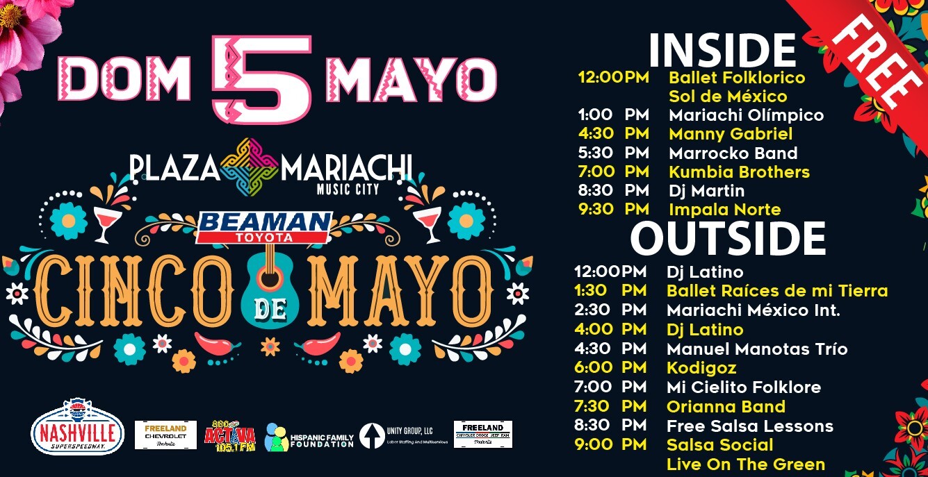 Cinco de Mayo entertainment schedule