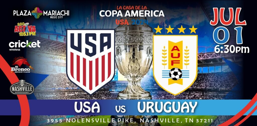 USA vs Uruguay watch party at Plaza Mariachi