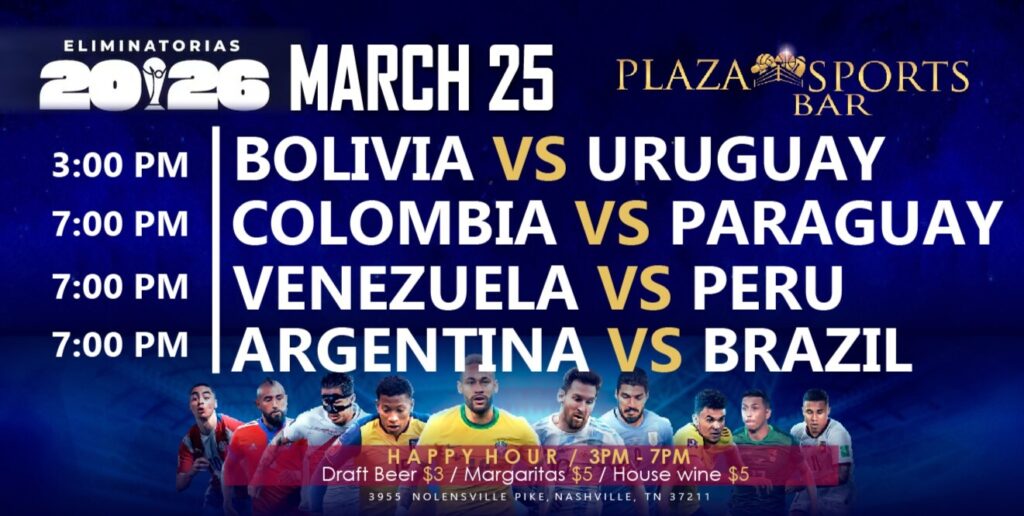 FIFA World Cup 2026 Qualifiers – Live at Plaza Sports Bar!