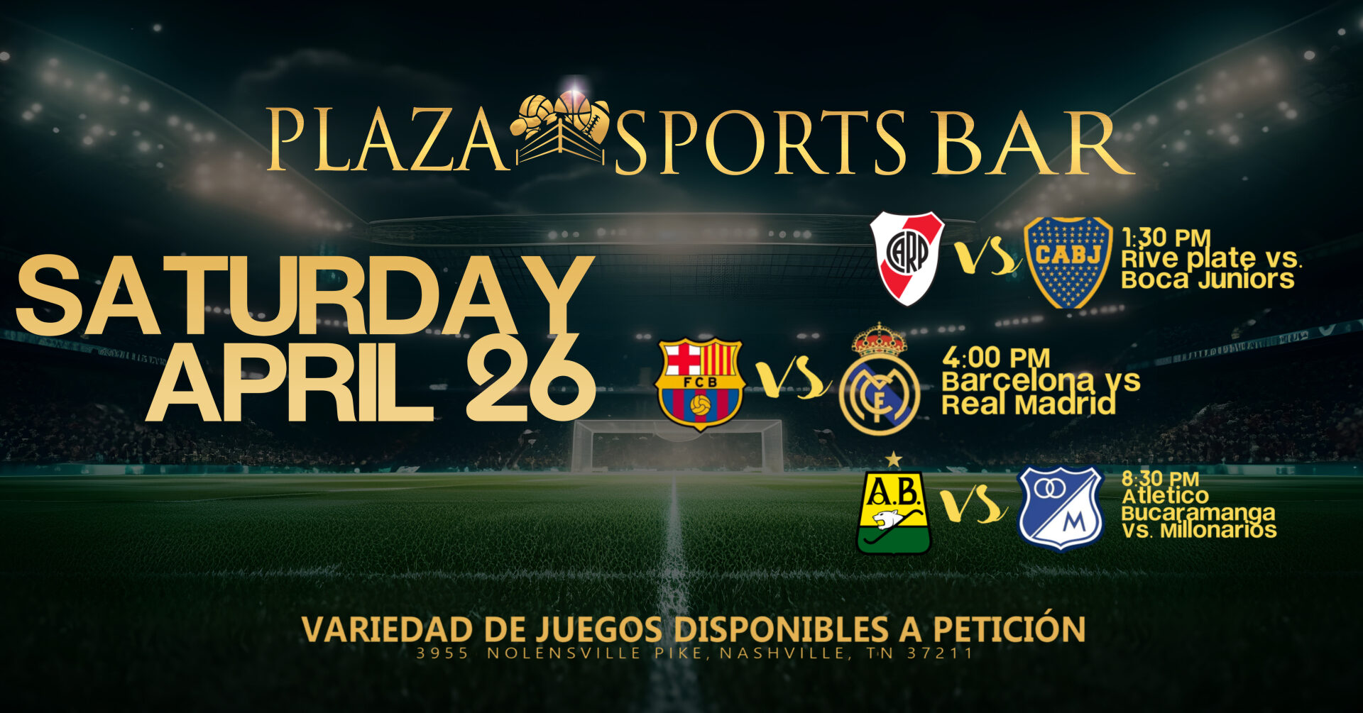 Soccer Showdown Saturday at Plaza Sports Bar!