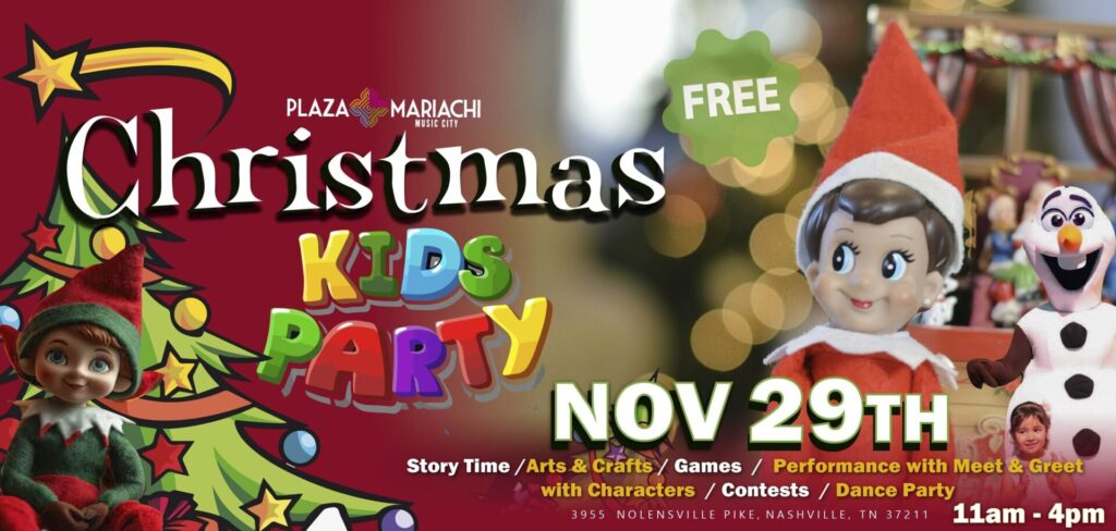 FREE Christmas Kids Party with Princess Belle at Plaza Mariachi