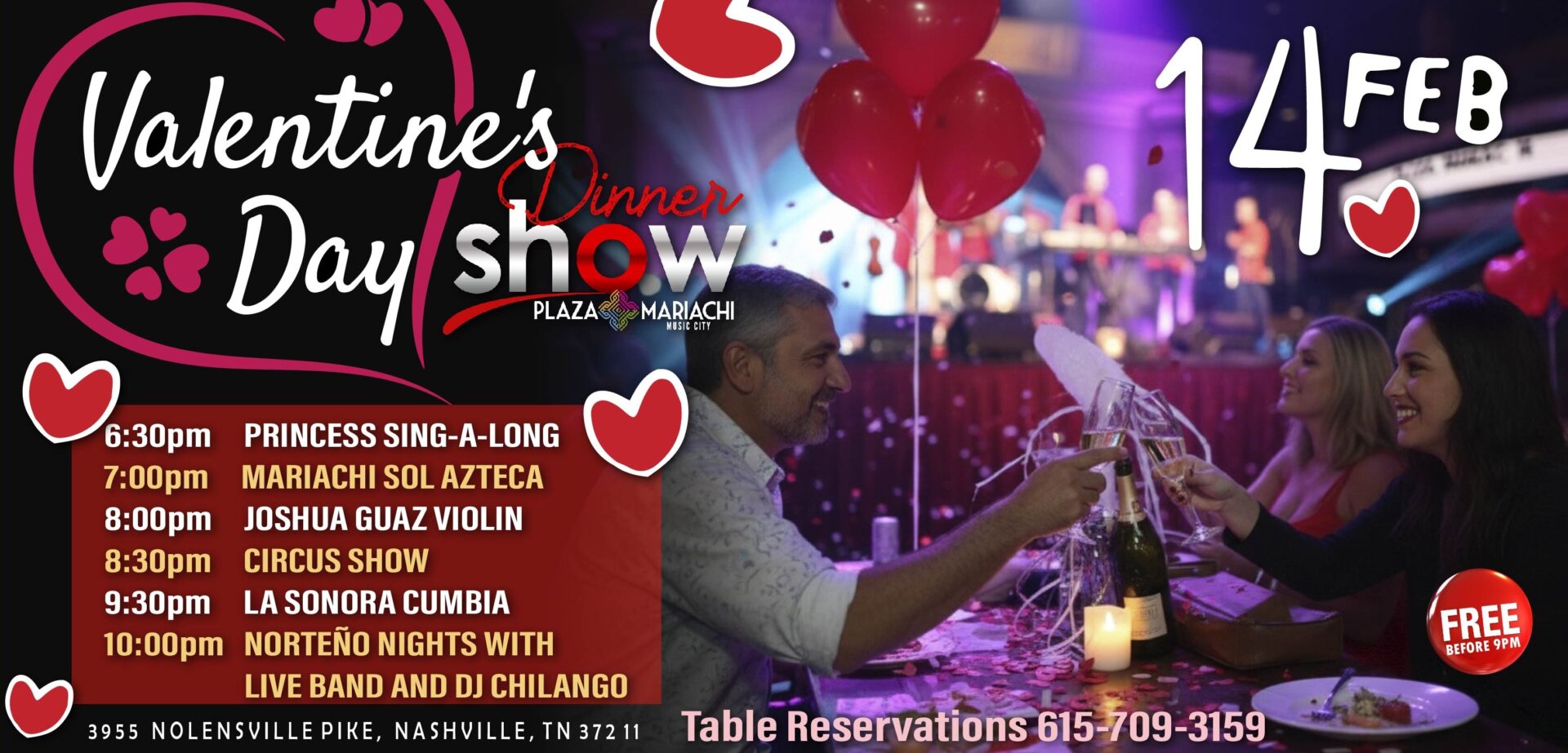 Valentine’s Day Dinner Show