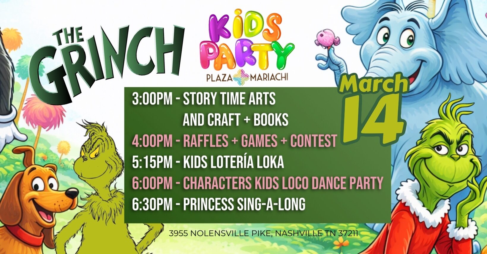 FREE Dr. Seuss Kids Party