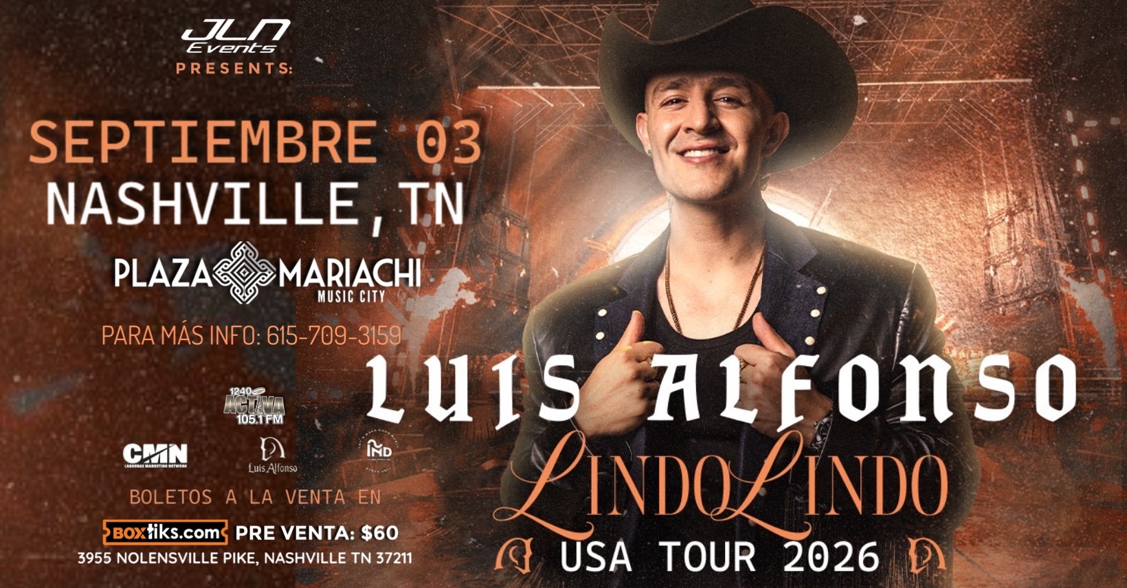 Concierto: Luis Alfonso — “Lindo Lindo” USA Tour 2026