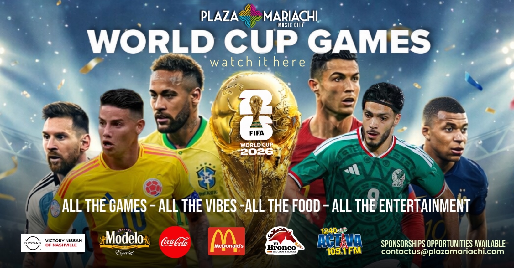 Watch the 2026 World Cup at Plaza Mariachi in Nashville