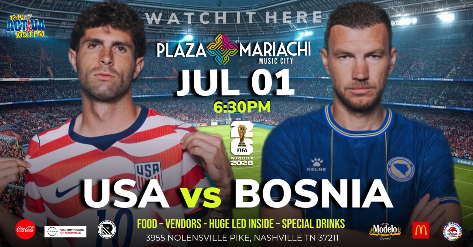 USA vs Bosnia World Cup Watch Party Nashville