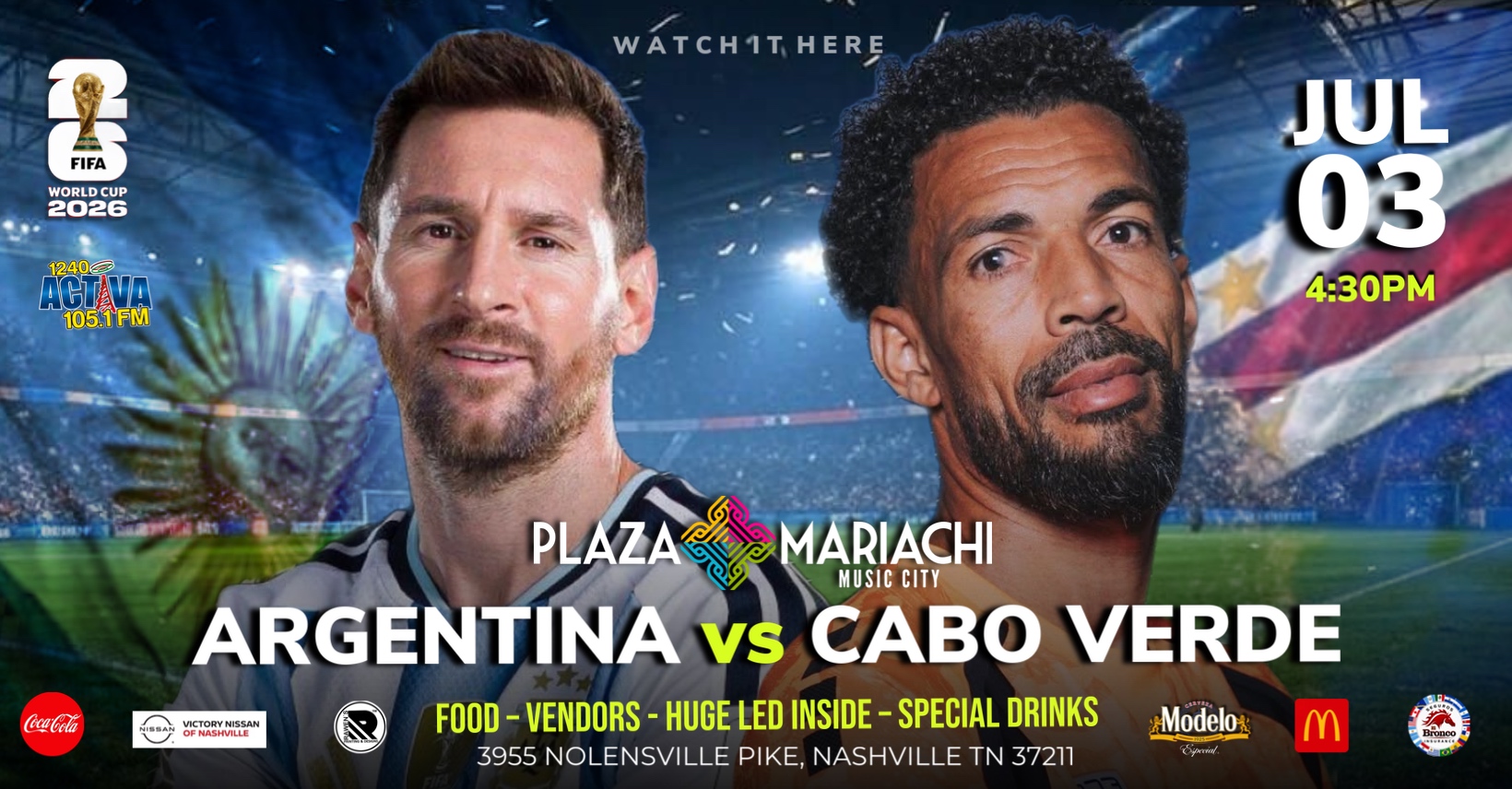 Argentina vs Cabo Verde World Cup Watch Party Nashville