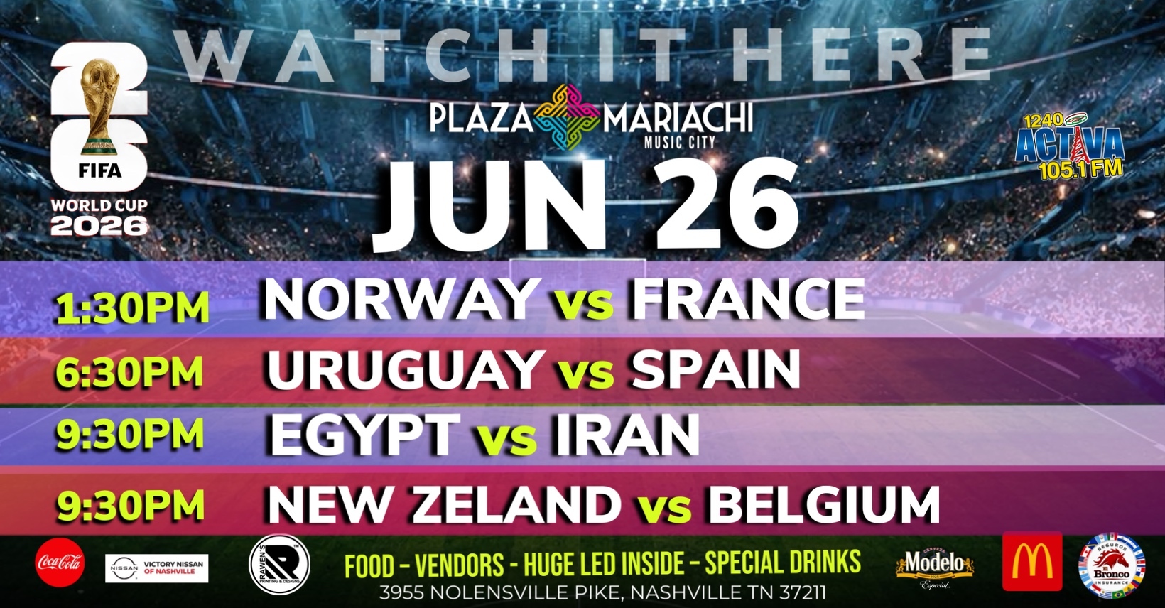 Spain vs Uruguay World Cup Watch Party Nashville