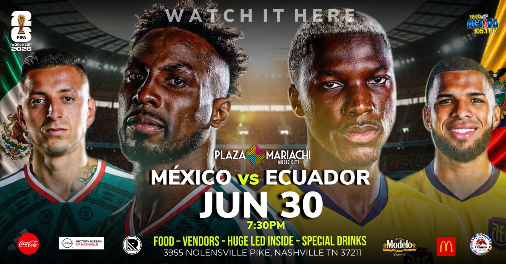 Mexico vs Ecuador World Cup Watch Party Nashville