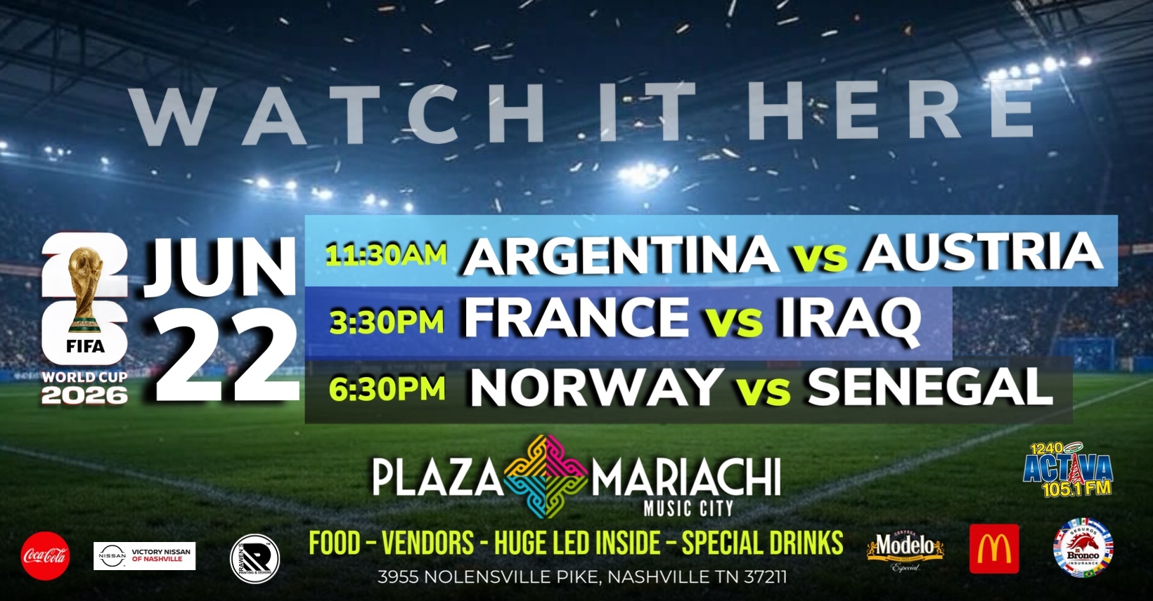Argentina vs Austria World Cup Watch Party Nashville