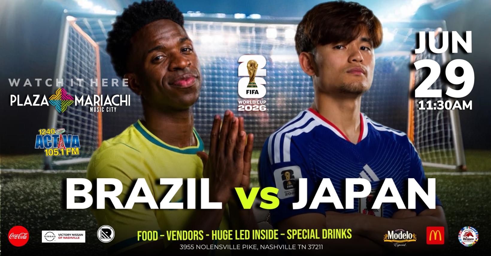 Brazil vs Japan World Cup Watch Party