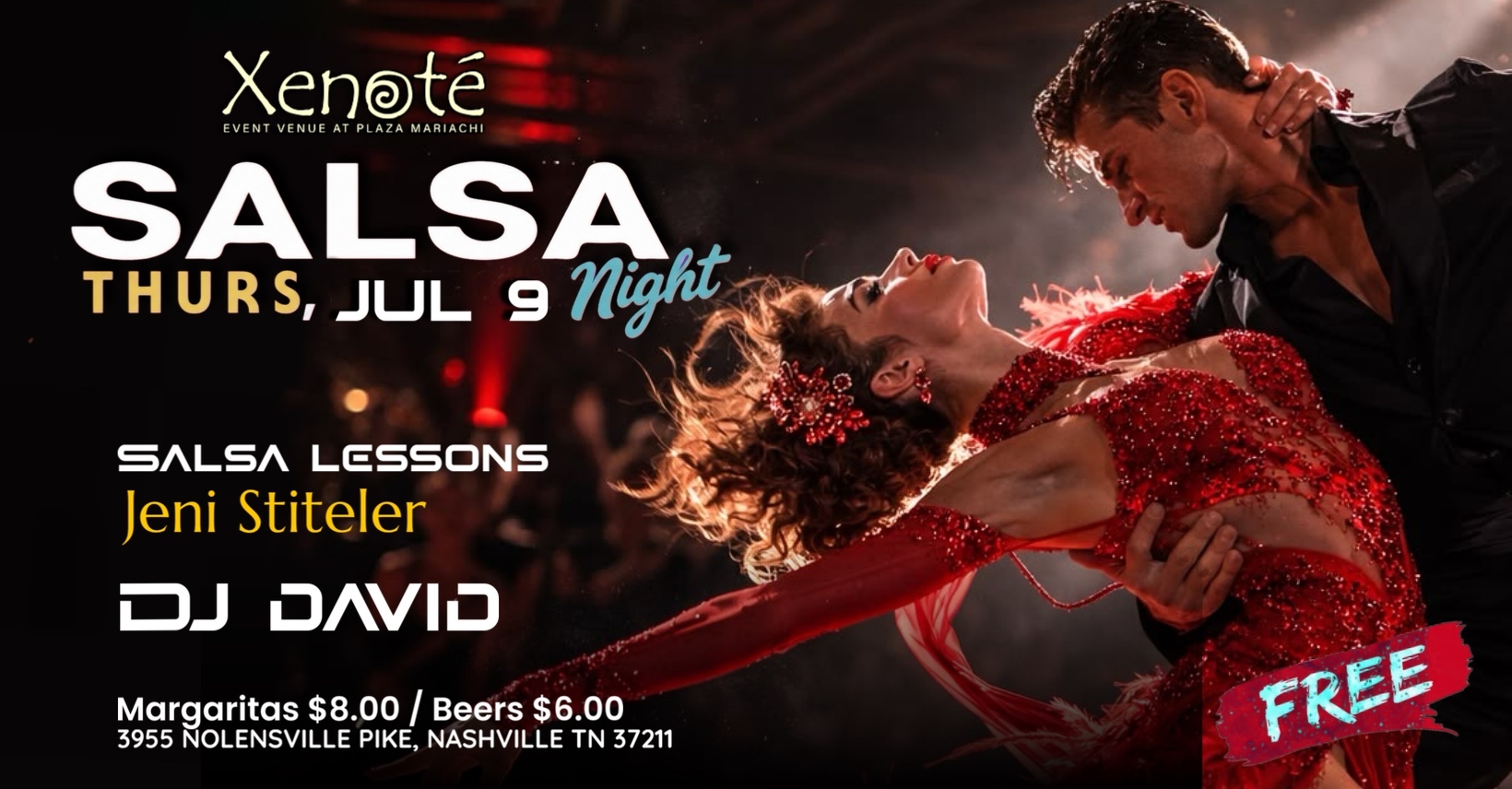 Free Salsa Lessons & Open Dance Floor - Salsa Night
