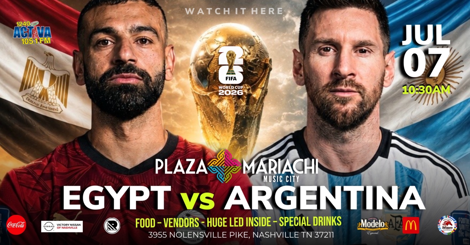 Argentina vs Egypt World Cup Watch Party Nashville