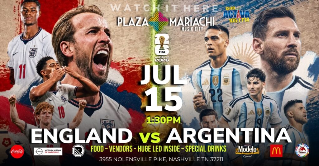 England vs Argentina World Cup Watch Party Nashville