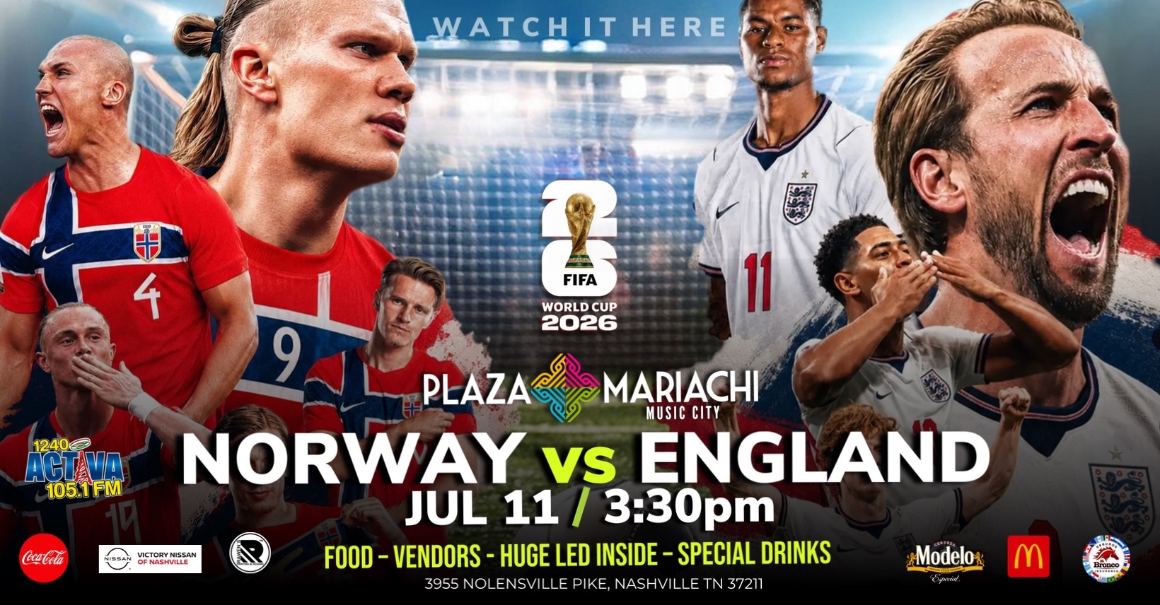 Norway vs England World Cup Watch Party Nashville
