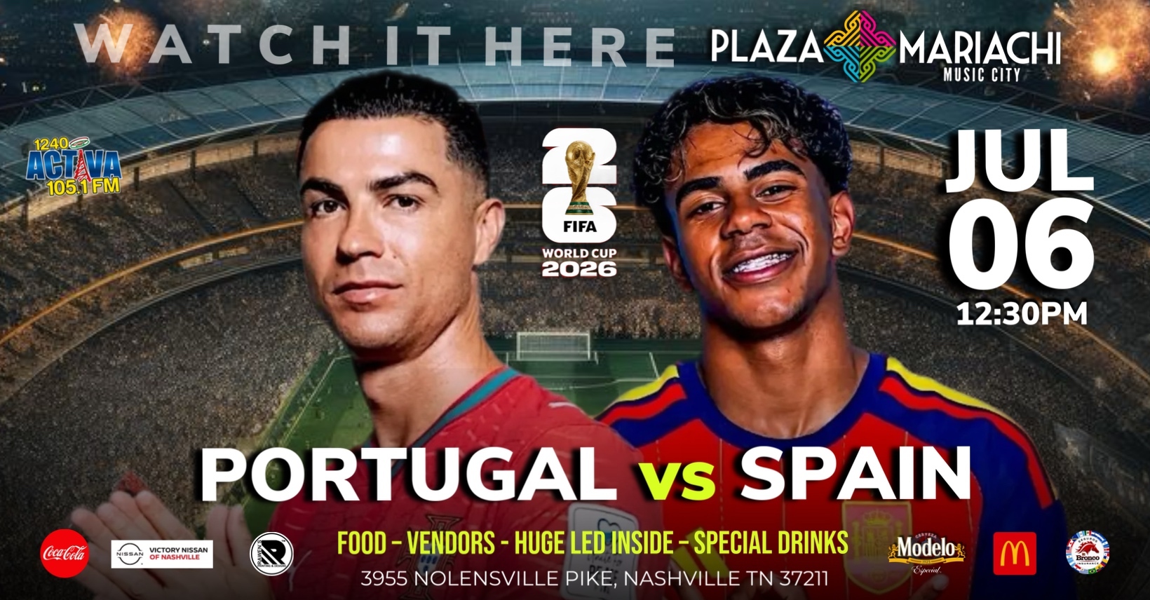 Portugal vs Spain World Cup Watch Party Nashville