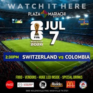 Switzerland vs Colombia World Cup Watch Party Nashville