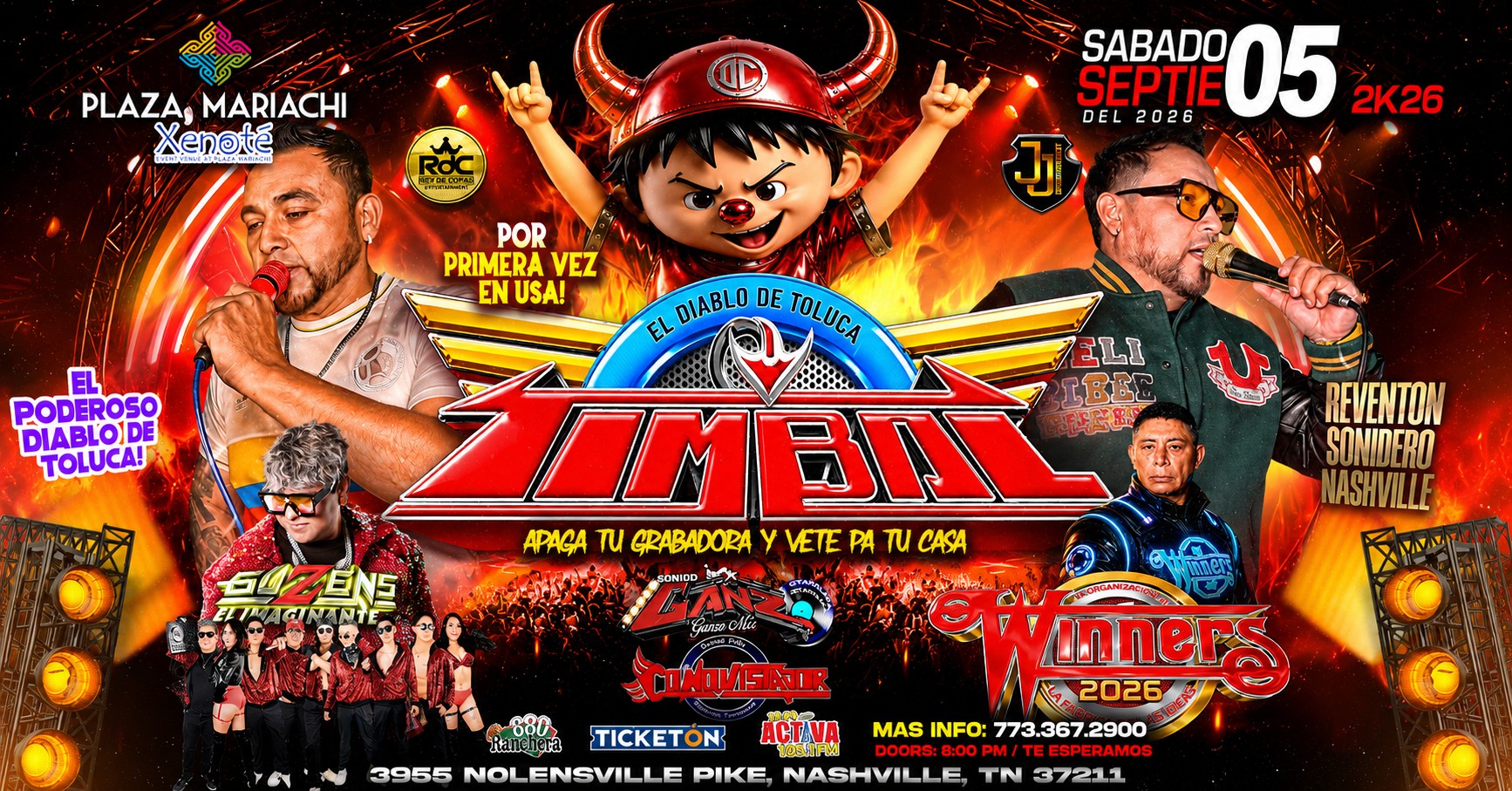 Concierto: Sonido Timbal, Guzens El Imaginante & Winners