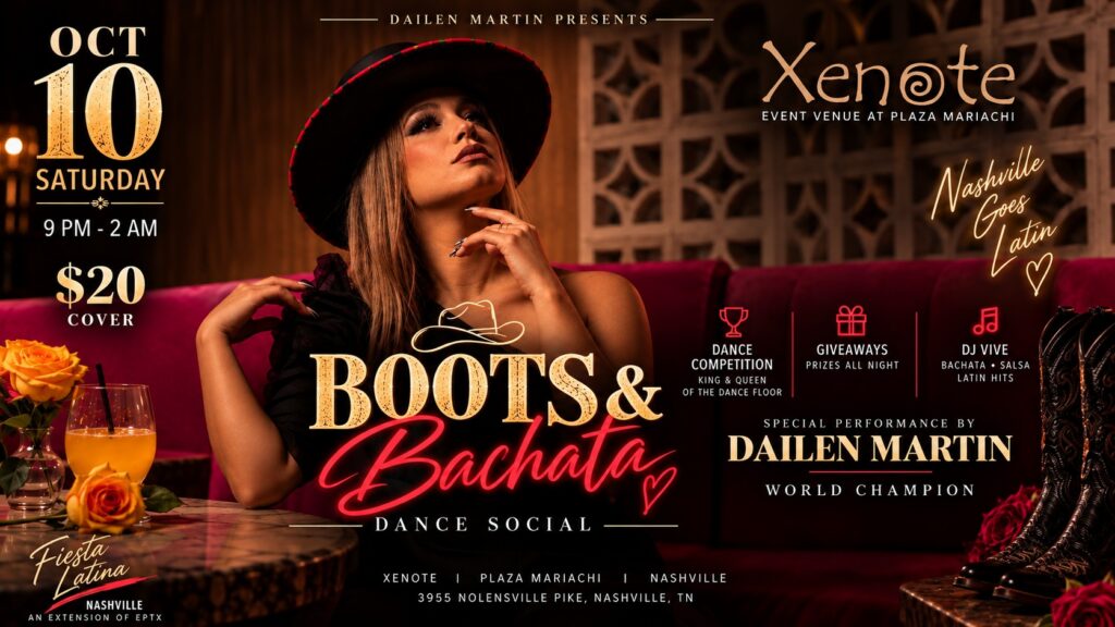 BOOTS & BACHATA – Dance Social with Dailen Martin